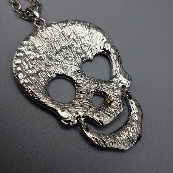 BIG Skull Crystals Large Hinged-mouth Unisex Streetwear HALLOWEEN - Picture 10 of 13